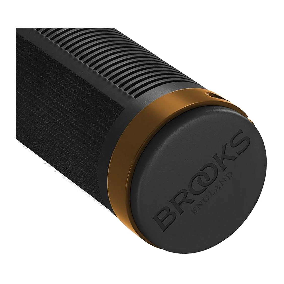 Brooks England Rubber Grips (130+130mm) - Black / Orange Noir 4 Brooks England Rubber Grips (130+130mm) - Black / Orange Noir – Image 2