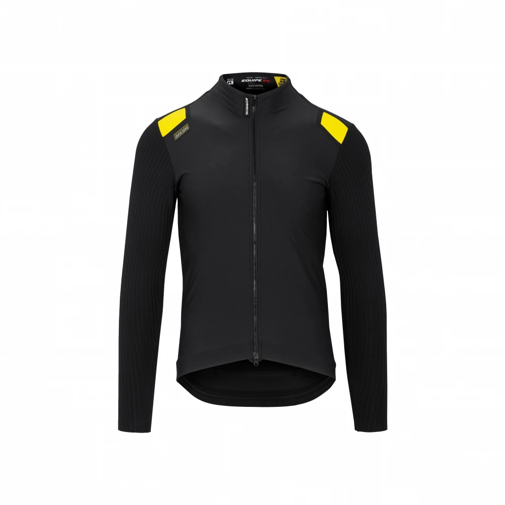 Assos EQUIPE RS Spring Fall Jacket Black Series / Yellow Homme Noir 3 Assos EQUIPE RS Spring Fall Jacket Black Series / Yellow Homme Noir