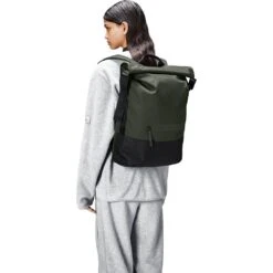 Rains Trail Rolltop Backpack W3 Kaki 9 Rains Trail Rolltop Backpack W3 Kaki -RideLight Boutique main 14320 green women 1 a7a5