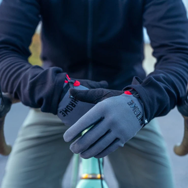 Chrome CYCLING GLOVES Grey/Black Homme Gris 5 Chrome CYCLING GLOVES Grey/Black Homme Gris – Image 3