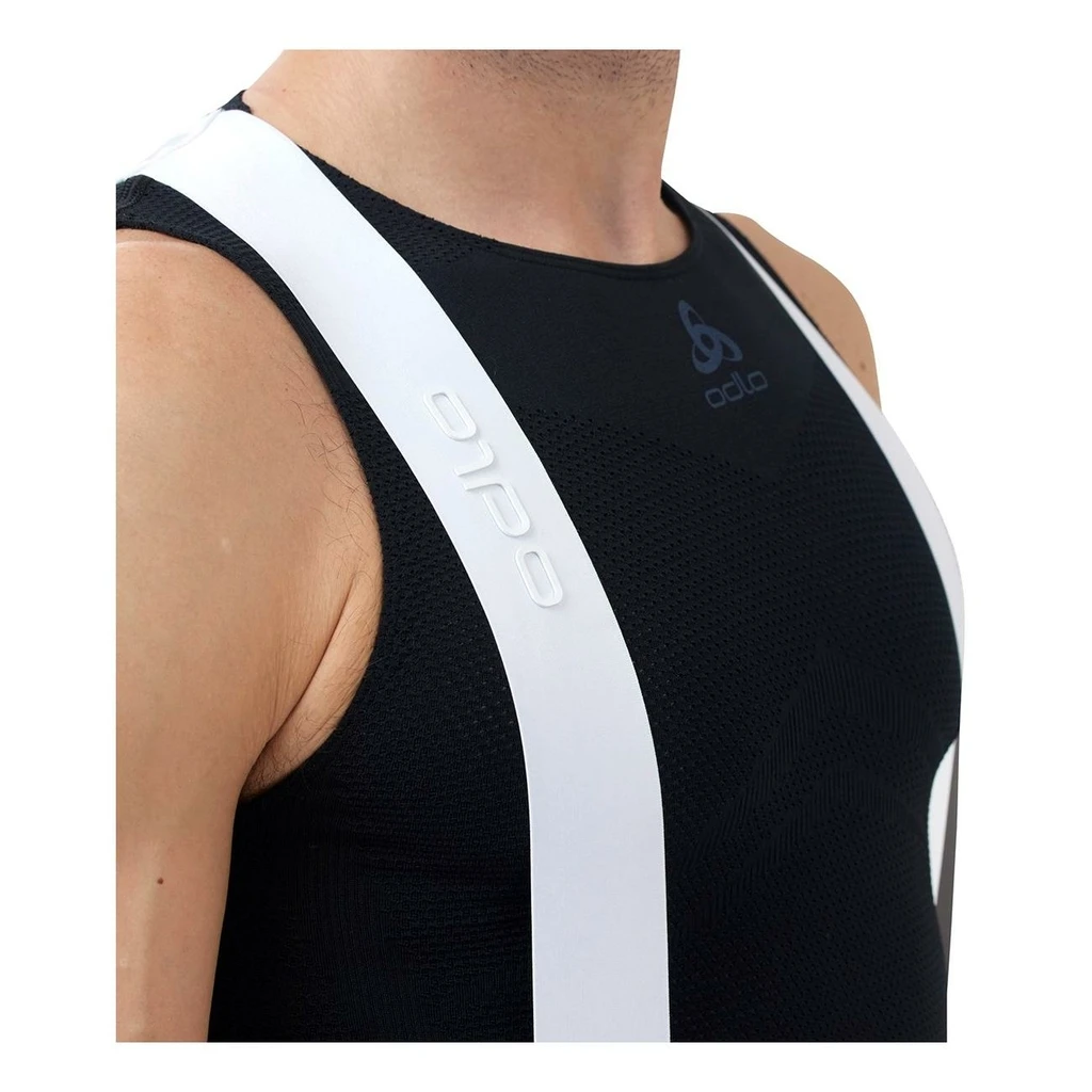 Odlo Cuissard à Bretelles ZEROWEIGHT Black/White Homme Noir 5 Odlo Cuissard à Bretelles ZEROWEIGHT Black/White Homme Noir – Image 3