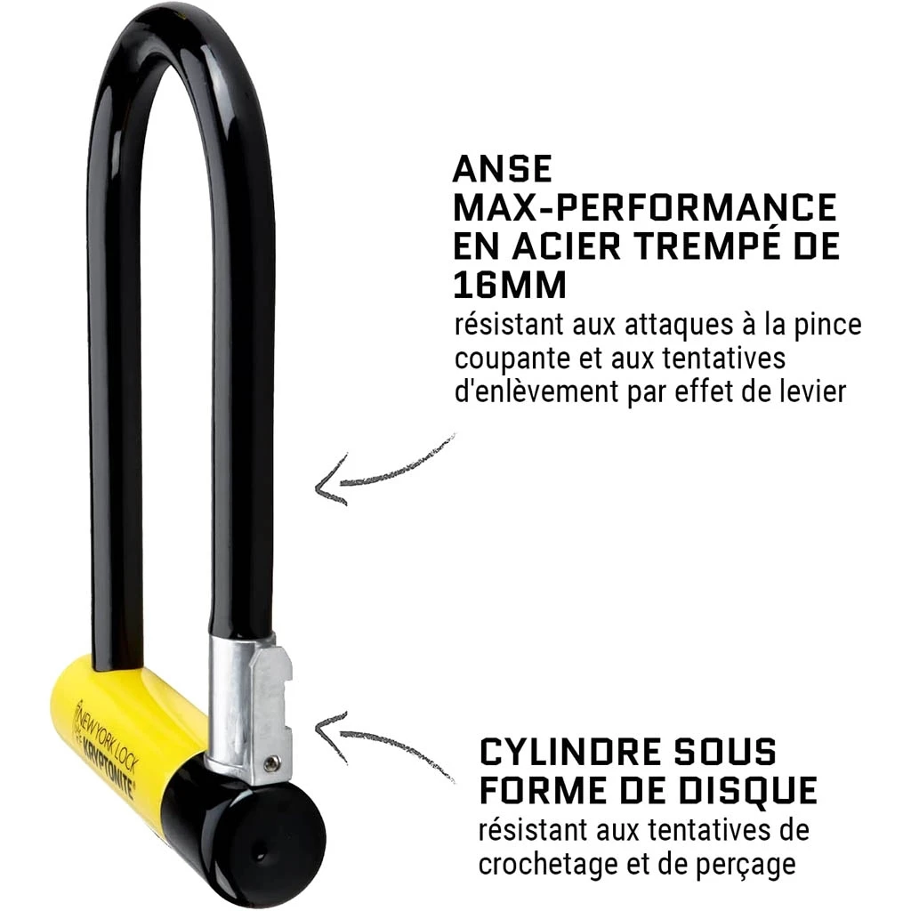 Kryptonite Antivol U New York Standard Noir 4 Kryptonite Antivol U New York Standard Noir – Image 2