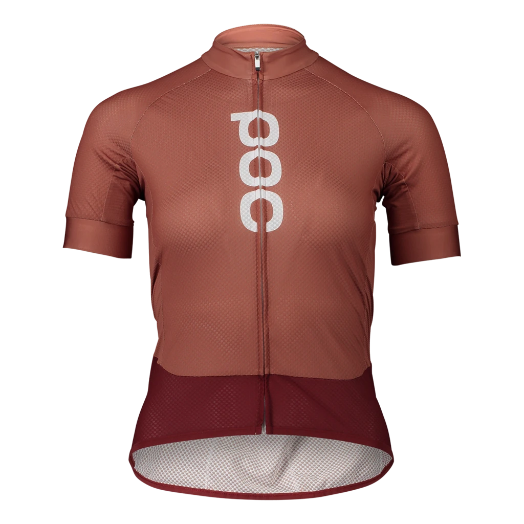 POC W's Essential Road Logo Jersey Himalayan Salt/Garnet Red Femme 3 POC W's Essential Road Logo Jersey Himalayan Salt/Garnet Red Femme