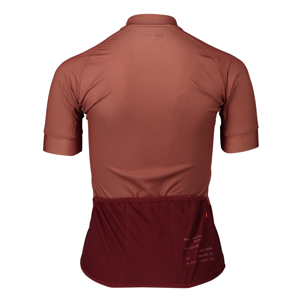 POC W's Essential Road Logo Jersey Himalayan Salt/Garnet Red Femme 4 POC W's Essential Road Logo Jersey Himalayan Salt/Garnet Red Femme – Image 2